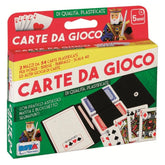 RS Toys Plastic Playing Cards Set features a red packaging with a clear window showcasing the deck and game details in Italia