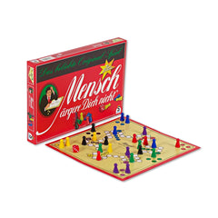 Schmidt Games - Standard Edition features a colorful strategy board game titled "Menschenschach" with vibrant pieces and a st