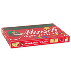 Schmidt Games Standard Edition box features a red background, glossy finish, and a central graphic of a man in a suit holding