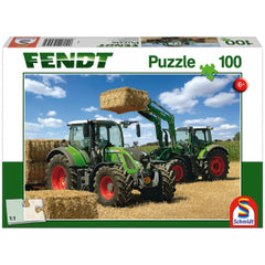Schmidt Spiele - Fendt 724 Vario, Fendt 716 Vario with front loader Cargo 4x85 100 Pcs - Puzzles