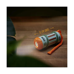 Scout 2-in-1 Kids Flashlight features a portable lantern with orange and green colors, ideal for outdoor play.