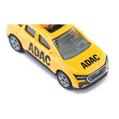 Siku Audi Q4 e-tron model in bright yellow with black accents, featuring realistic details and a glossy finish.