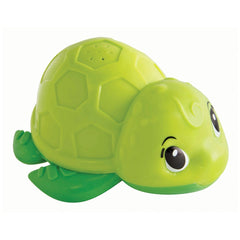 Simba ABC Bathing Turtle toy in bright green with a smiling face and patterned shell, perfect for childrens bath time fun.