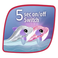 Simba ABC Shining Dolphin bath toys featuring colorful animated fish with expressive eyes in a vibrant water backdrop.