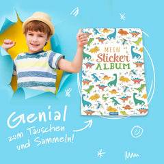 Trötsch Verlag - Bücher - Mein Stickeralbum Dino - Dinosaurier-Thema - 3 Jahre - Lernspielzeug