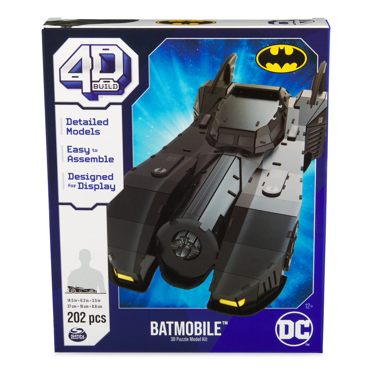4D Build DC Batman Retro Batmobile 3D Puzzle Model Kit 202 Pcs Construction Set