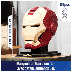 4D Build Marvel Iron Man 3D Puzzle Modellbausatz mit Ständer 96 Teile Konstruktionsspielzeug