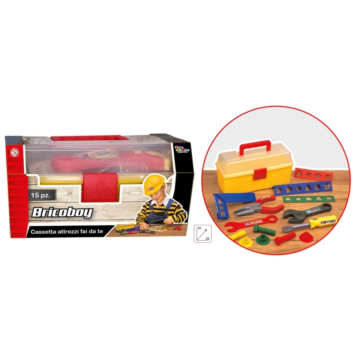Toys Garden - Bricoboy Werkzeugkasten 15 Teile - Rollenspiele & Berufsspiele