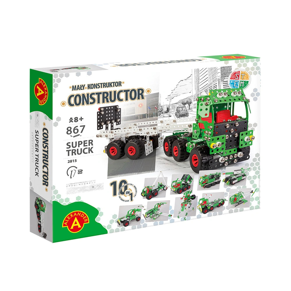 Alexander - Konstruktionsset - Constructor PRO Super Truck 10 in 1 - 8 Jahre - STEM Lernspielzeug