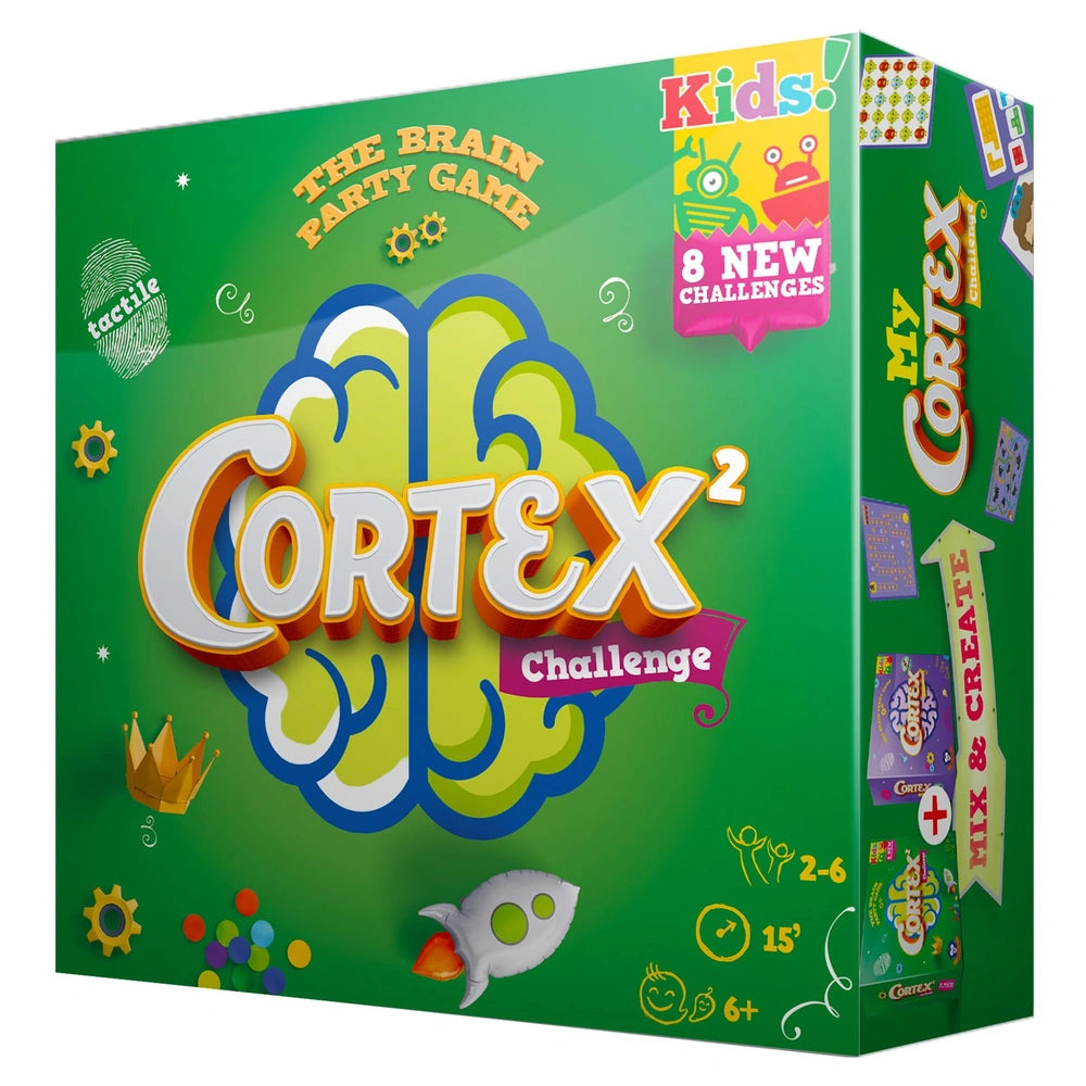 Asmodee - Cortex Challenge Kids 2 - Brettspiele - +6 - Spaß für Alle - STR8934 - Italienische Edition