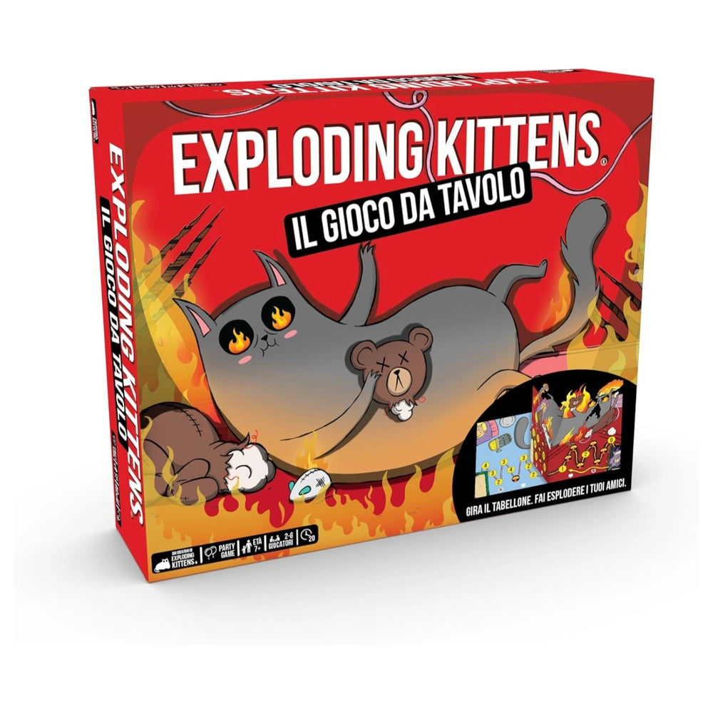Asmodee - Exploding Kittens - Brettspiele - +7 - Spielabend - STR8682 - Italienische Edition