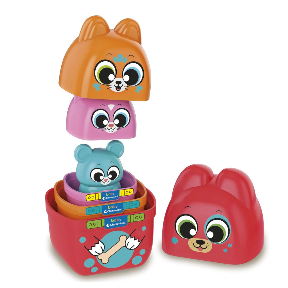 CLEMENTONI - Baby Stapelspiel - Sortier - & Stapelspielzeug - +18M - Lernspiel - CLM17606