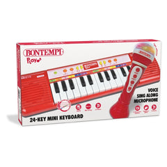Bontempi - 24-Tasten E-Piano mit Mikrofon - Lernspielzeug - 3+ Jahre