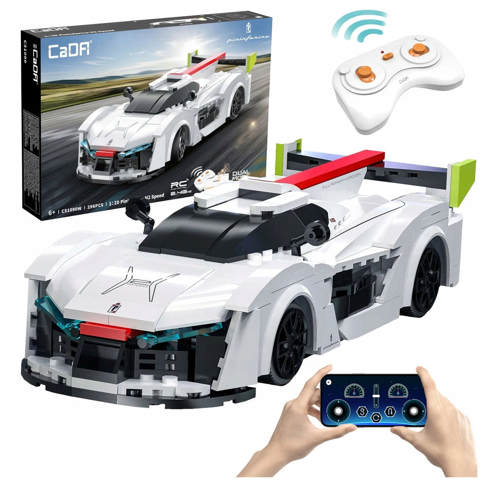 CaDA - Construction Set Toys - Pininfarina H2 Speed RC Car - STEM Learning - 6 Yrs