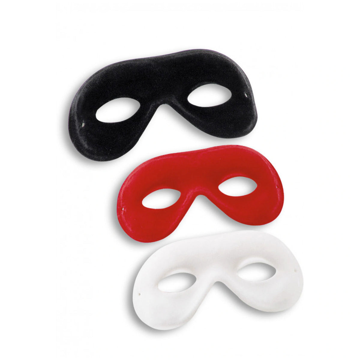 Karneval Spielzeug - Flock-Augenmaske für lustiges Verkleiden in verschiedenen Farben - Rollenspiele und Berufsspiele