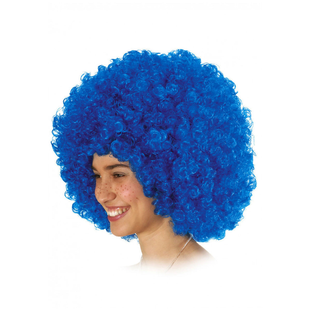 Carnival Toys - Lustige blaue Lockenperücke zum Verkleiden und für fantasievolles Spielen - Rollenspiele und Berufsspiele