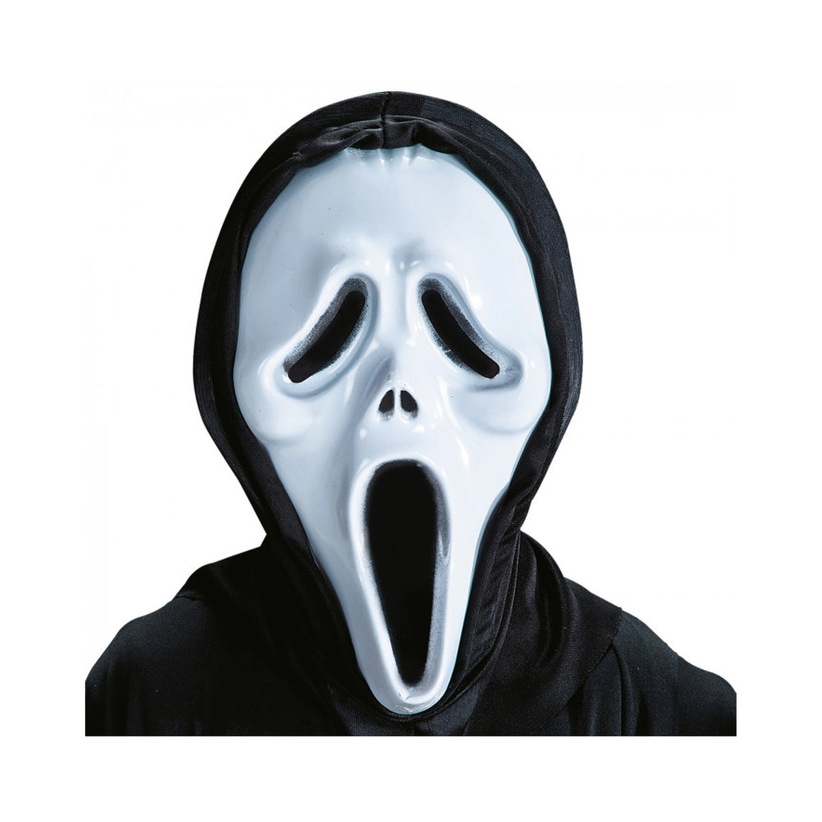 Carnival Toys - Ghost Pvc Mask With Hood For Spooky Dress Up Fun - Pretend Professions And Role Playing
