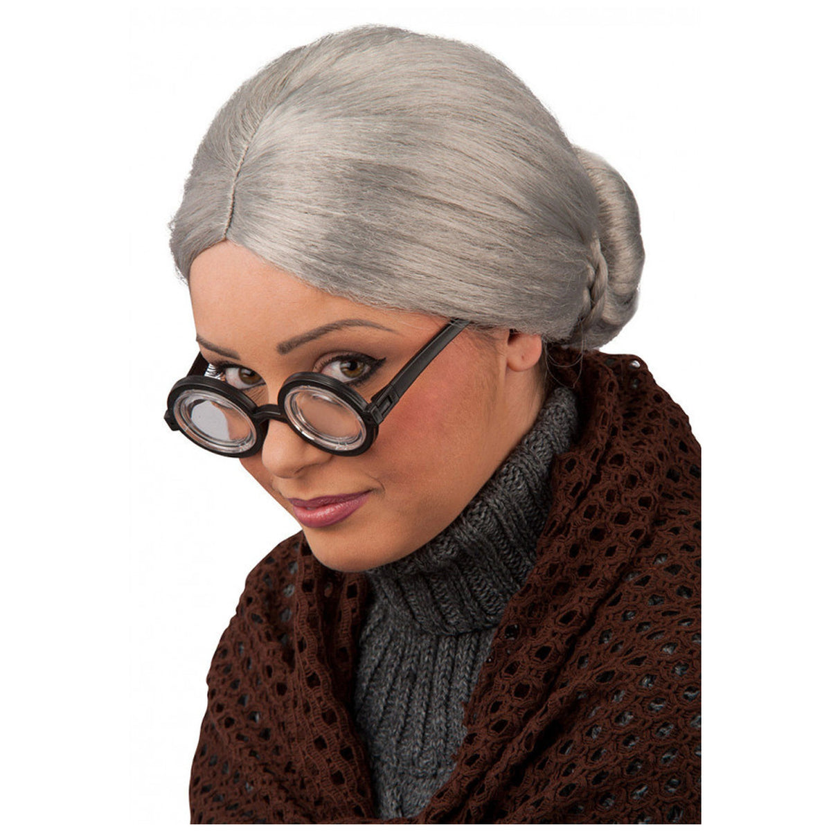 Carnival Toys - Oma-Perücke mit weißen Haaren für lustige Verkleidungen und Rollenspiele - Rollenspiele und Berufsspiele