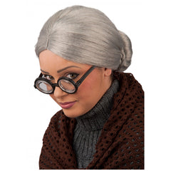 Carnival Toys - Oma-Perücke mit weißen Haaren für lustige Verkleidungen und Rollenspiele - Rollenspiele und Berufsspiele