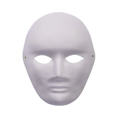 Carnival Toys - Pretend Professions - Large Paintable Face Mask - White - 6+ Years - DIY Creativity