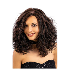 Carnival Toys - Pretend Professions - Wavy Brown Black Wig - Adult - Cosplay