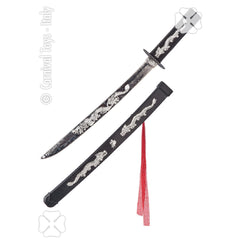 Carnival Toys - Samurai Sword With Scabbard Featuring Silver Decorations For Role Play Fun - Pretend Professions And Role Playing