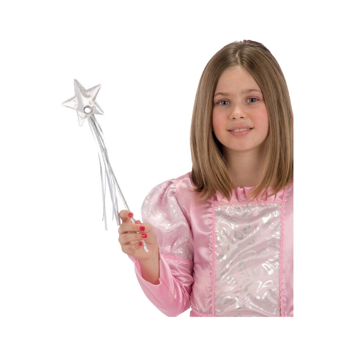Carnival Toys - Silver Fabric Fairy Wand 37 Cm For Magical Adventures - Pretend Professions And Role Playing