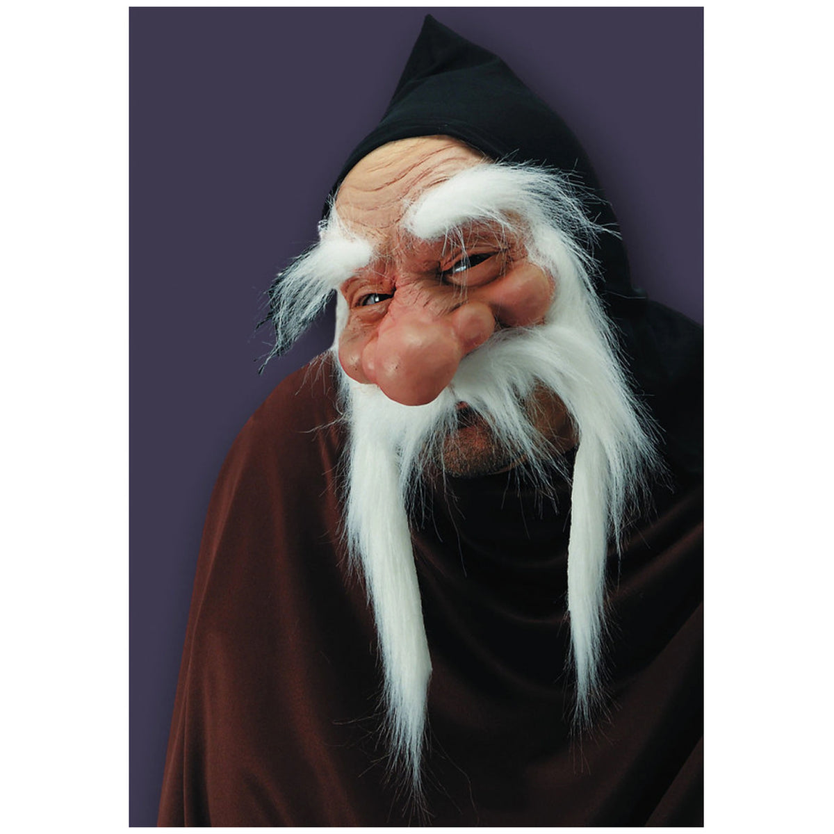 Carnival Toys - Soft Pvc Chinless Mask With Moustache And Hood For Fun Role Play - Pretend Professions And Role Playing