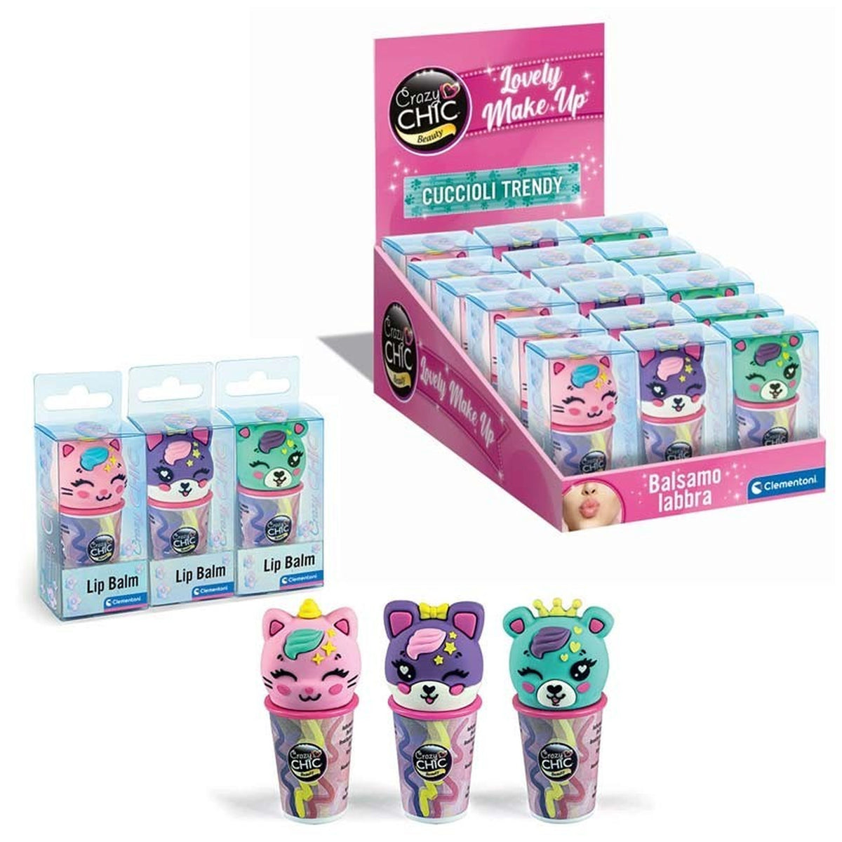 Clementoni - Crazy Chic Lippenbalsam Tierstil - Make-up