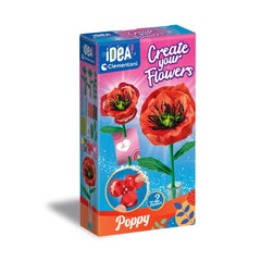 Clementoni - Idea - Make Your Own Flowers - Poppy - Arts & Crafts Age: +8 - 27618345