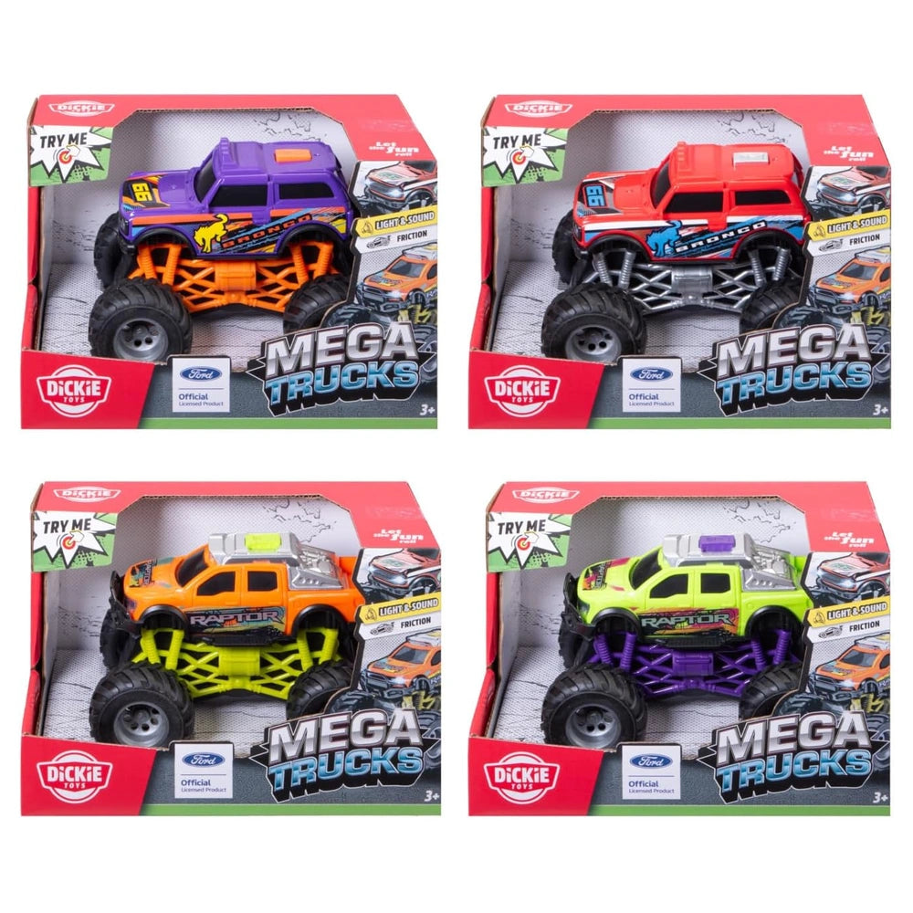 Dickie - Spielzeugfahrzeuge - Ford Mega Truck - 3-5 Jahre - Reibung mit Licht und Sound