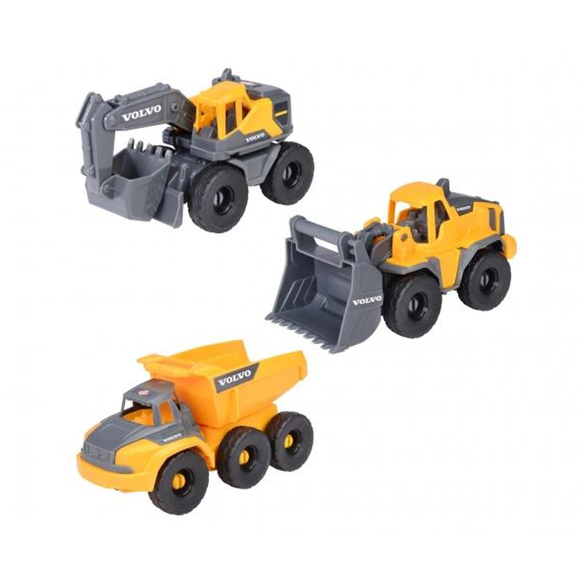 Dickie - Volvo Construction Work 3 Pcs Pack Play Vehicles