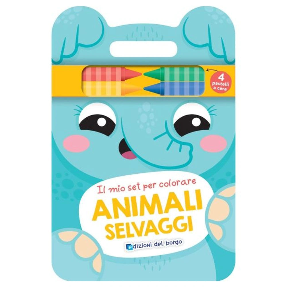Edizioni del Borgo - Animali Selvaggi - Mio Set per Colorare - Book Age: +3 - +6 - EDB58355A - Italian Edition