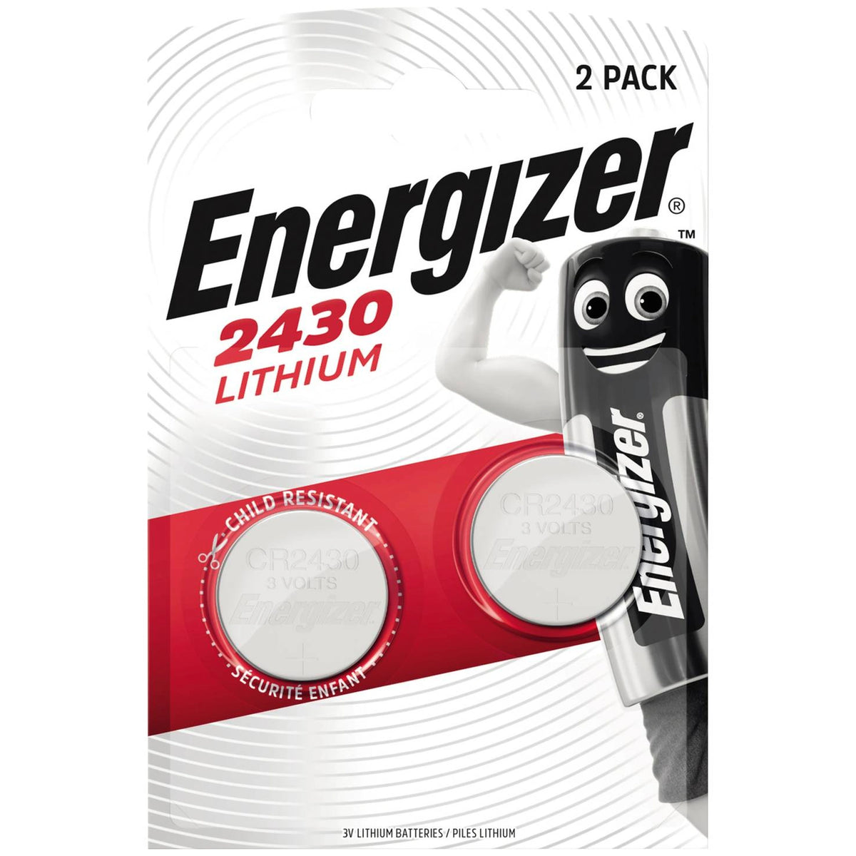 Energizer Knopfzelle CR 2430 3 V 2 Stück