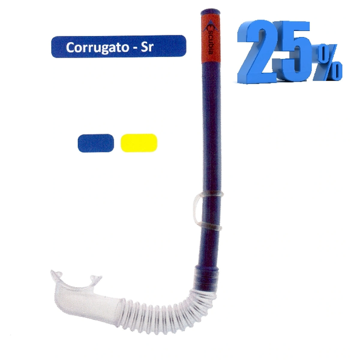 Escubia - Corrugato Allergiefreier PVC-Tauchsnorkel