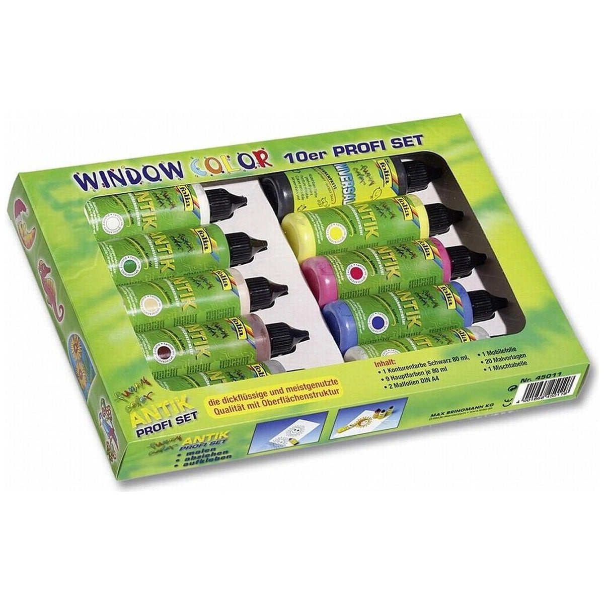 Folia - Hobby Set Antik Window Color 10 Pieces Kit - Arts & Crafts