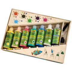 Folia - Hobby Set Antik Fensterfarbe 7 Teile Kit - Basteln