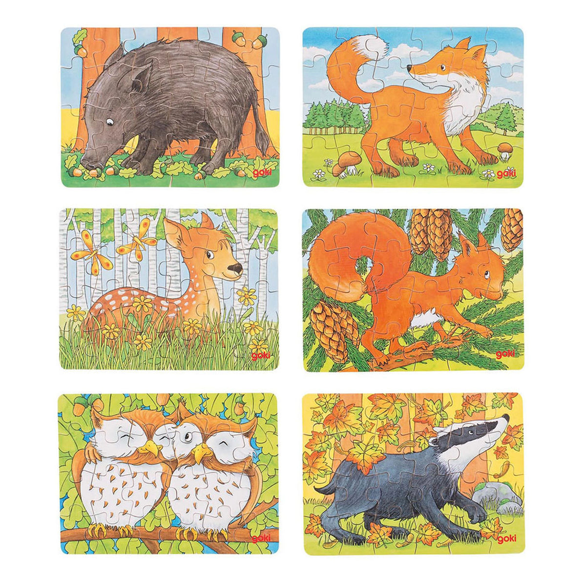 Gollness - Mini-Puzzle Forest Animals - Puzzles