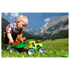 Gowi - Spielsets - Kompakter Traktor mit Pferdeanhänger - 1+ Jahre - Langlebiges Design