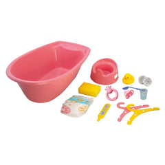 Heless - Dolls Playsets - 15-Piece Doll Bathtub Set - Role Play - 3+ Years