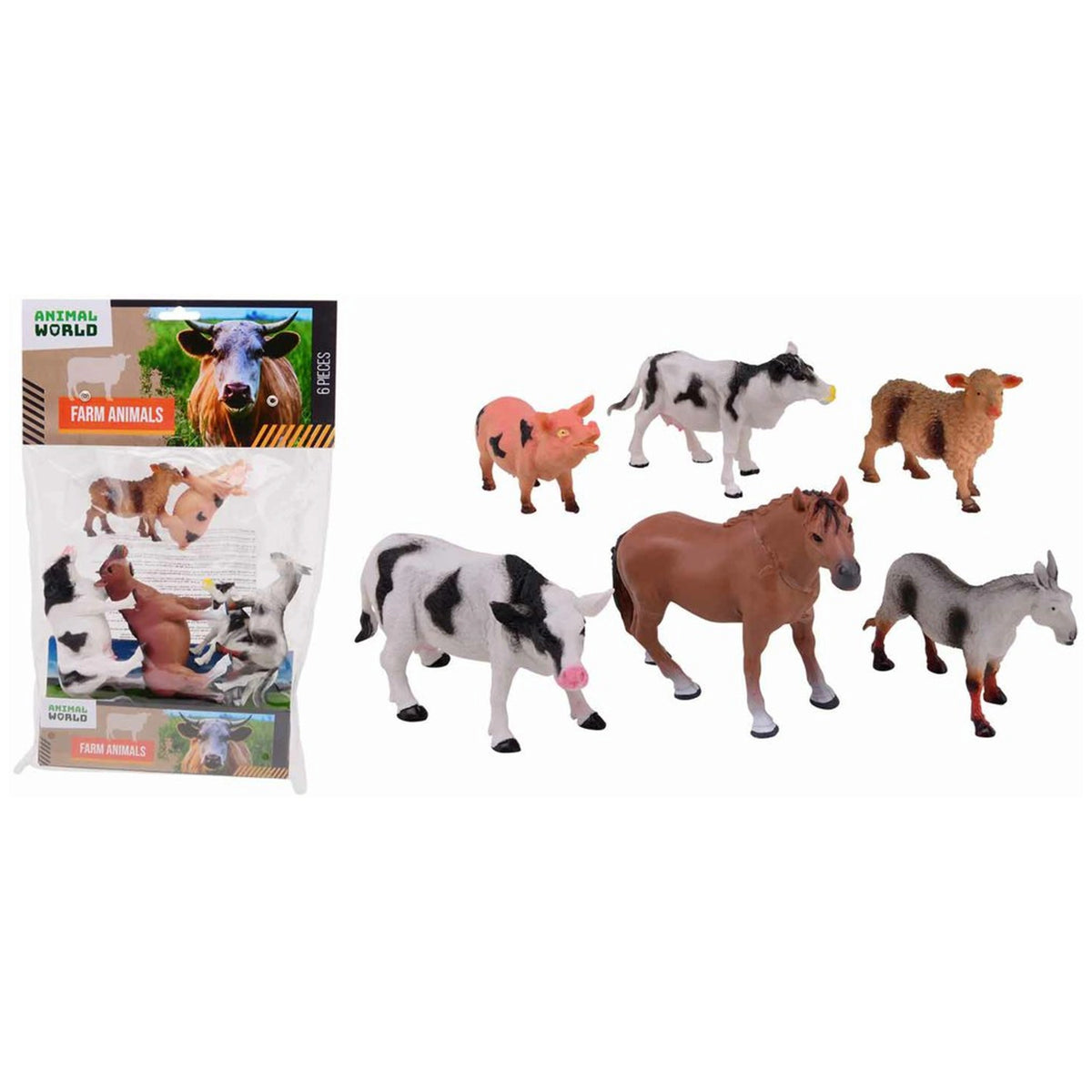 Johntoy - Farm World Tiere 6er Pack - Action- und Spielzeugfiguren