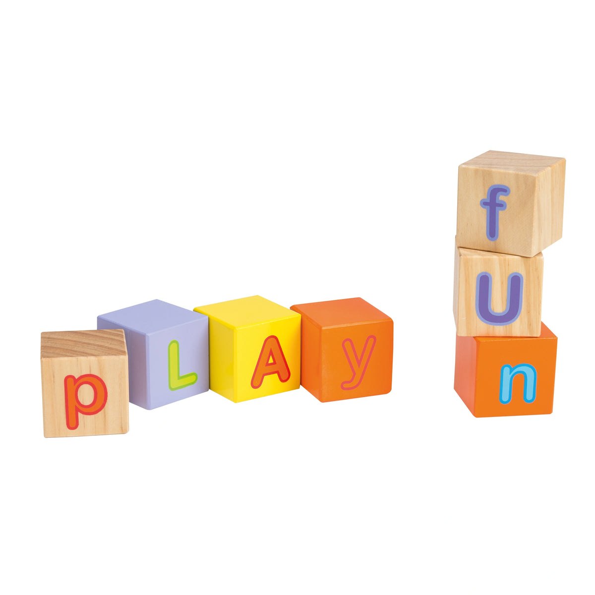 Johntoy - Holzbuchstabenblöcke 30 Stück - Babyspielzeug