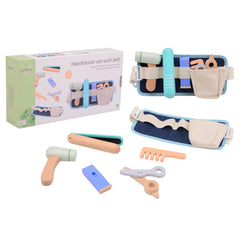 Johntoy - Holzfriseursatz mit Gürtel - Rollenspiele und Berufsspiele