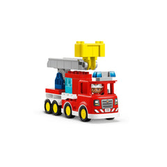 LEGO - DUPLO Feuerwehrauto mit Schlauch und Feuerwehrmann - Konstruktionsspielzeug