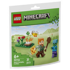 LEGO - Minecraft - Alex' Lagerfeuer-Konflikt - Konstruktionsspielzeug