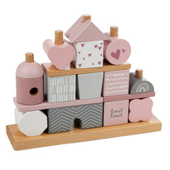 Label-Label - Stapelblöcke Haus - Sortier- und Stapelspielzeug