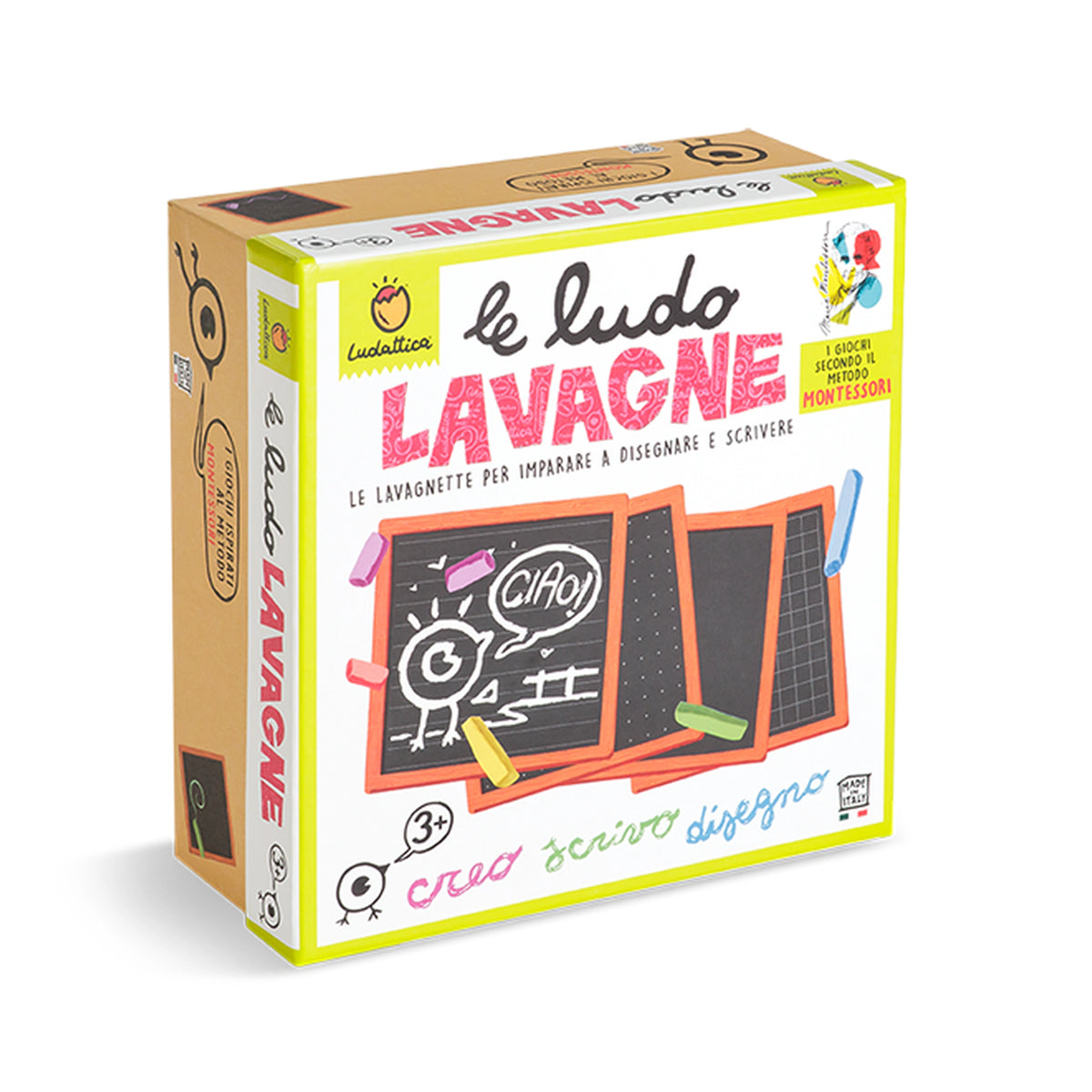 Ludattica - Le Ludo Lavagne - Montessori - Italienische Ausgabe - Lernspielzeug