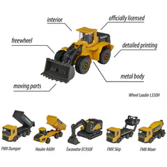 Majorette - Volvo Bau Sortiment 3 Stück Pack Spielzeugfahrzeuge