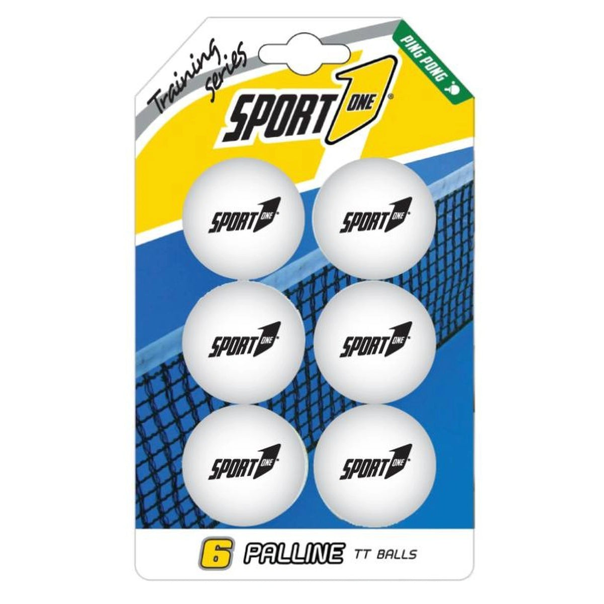 Mandelli - Sport1 Ping Pong Balls 6 Pack - Sports Toys