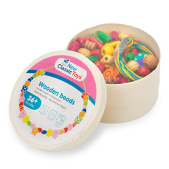 New Classic Toys - Schnürperlen - 230 Teile und 4 Schnüre - Basteln